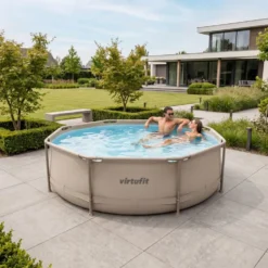 VirtuFit Rond Zwembad - Ø305 x 76 cm - Beige - Inclusief Filterpomp
