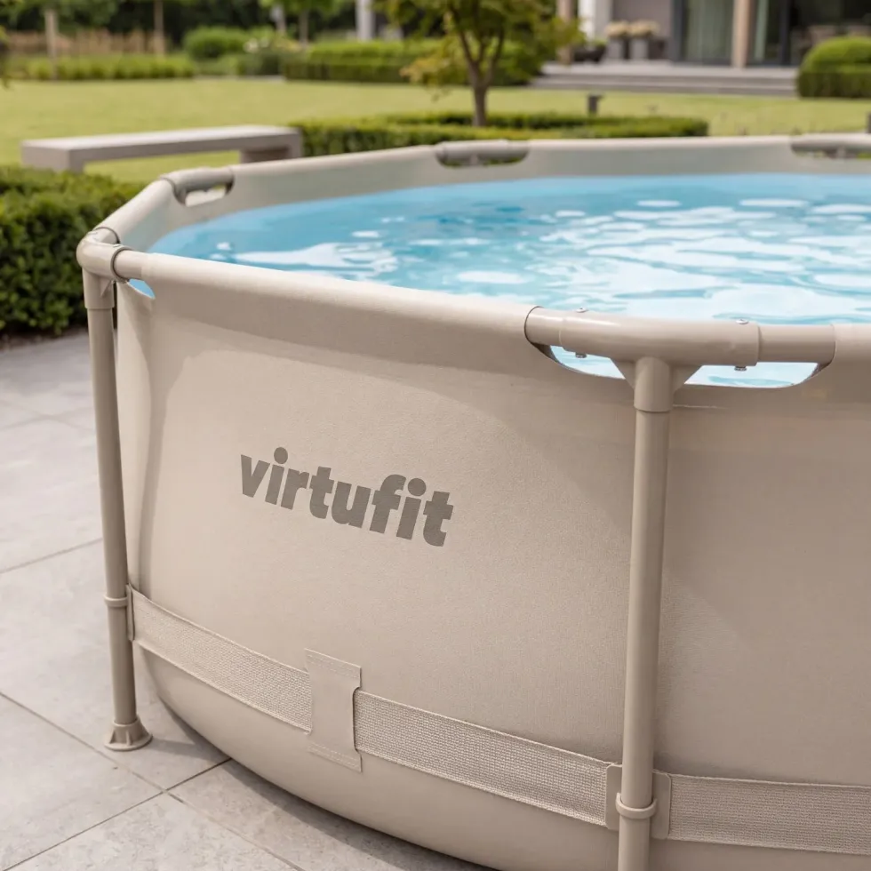 VirtuFit Rond Zwembad - Ø305 x 76 cm - Beige - Inclusief Filterpomp