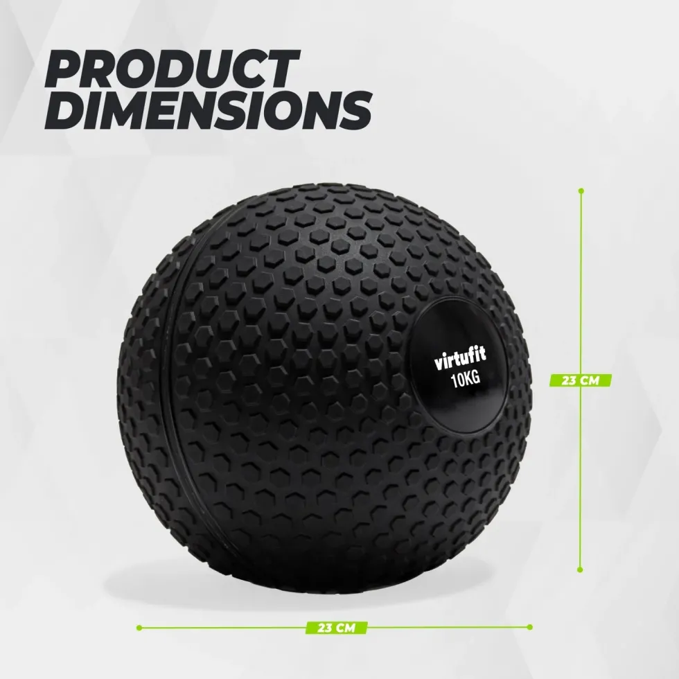 VirtuFit Slam Ball - Fitness Bal – 10 kg – Zwart