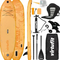 VirtuFit Supboard Cruiser 305 - Oranje - Met Kajak zitje, accessoires en draagtas