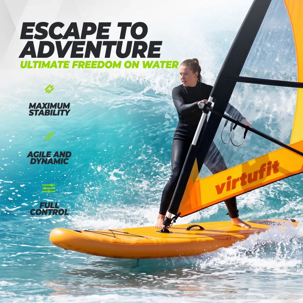 Virtufit Supboard Surfer 305 - Oranje - Inclusief Windzeil en accessoires