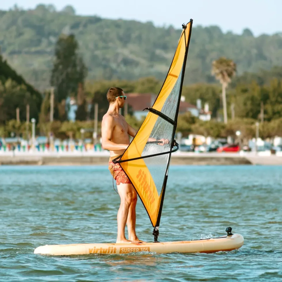 Virtufit Supboard Surfer 305 - Zwart - Inclusief Windzeil en accessoires