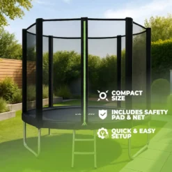 VirtuFit Trampoline met Veiligheidsnet - Zwart - 251 cm