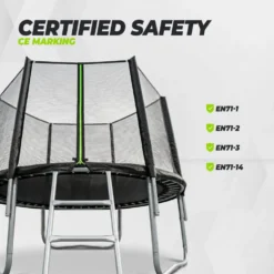 VirtuFit Trampoline met Veiligheidsnet - Zwart - 251 cm