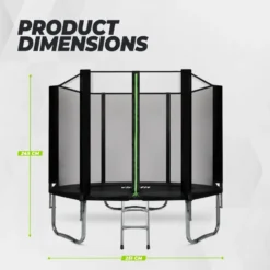VirtuFit Trampoline met Veiligheidsnet - Zwart - 251 cm