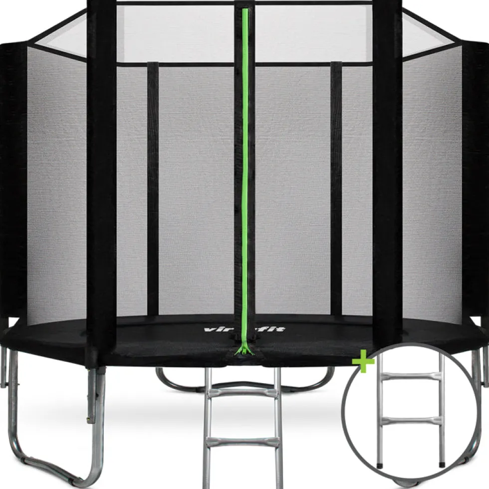 VirtuFit Trampoline met Veiligheidsnet - Zwart - 251 cm - Tweedekans
