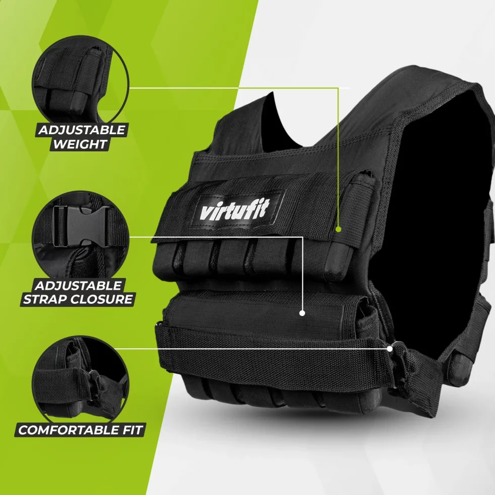 VirtuFit Verstelbaar Gewichtsvest Pro - 20 kg