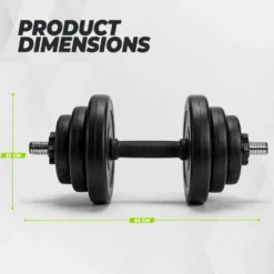 VirtuFit Verstelbare Dumbbell Set - Vinyl - 2 x 14 kg