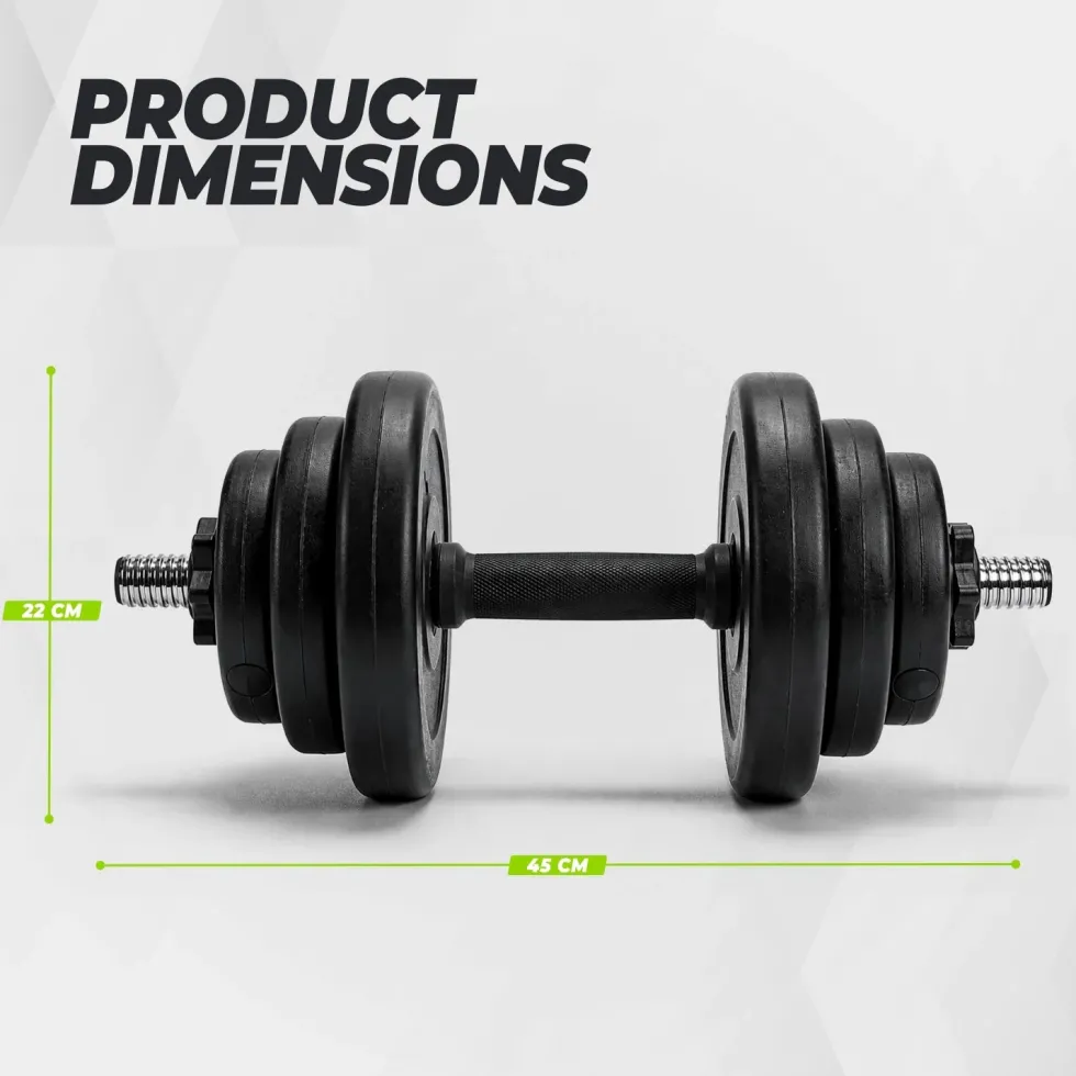VirtuFit Verstelbare Dumbbell Set - Vinyl - 2 x 14 kg
