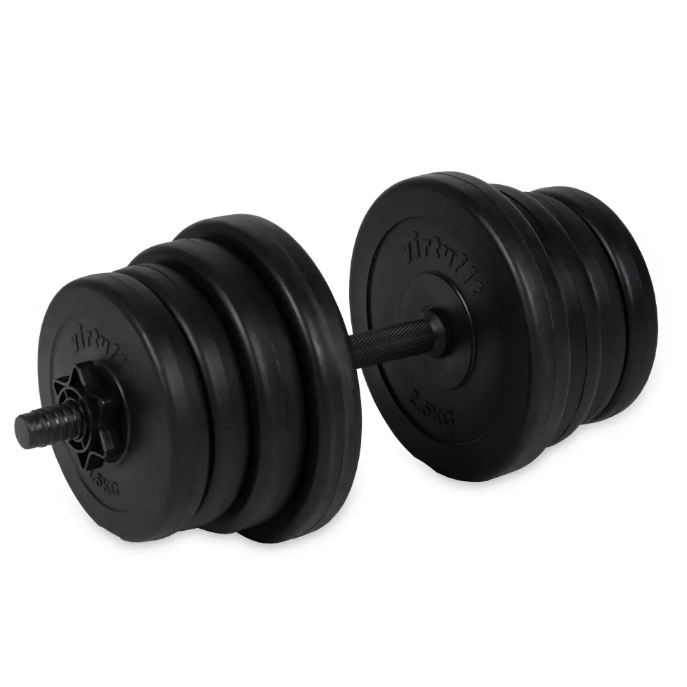 VirtuFit Verstelbare Dumbbellset - 2 in 1 Set - 30 kg - Vinyl