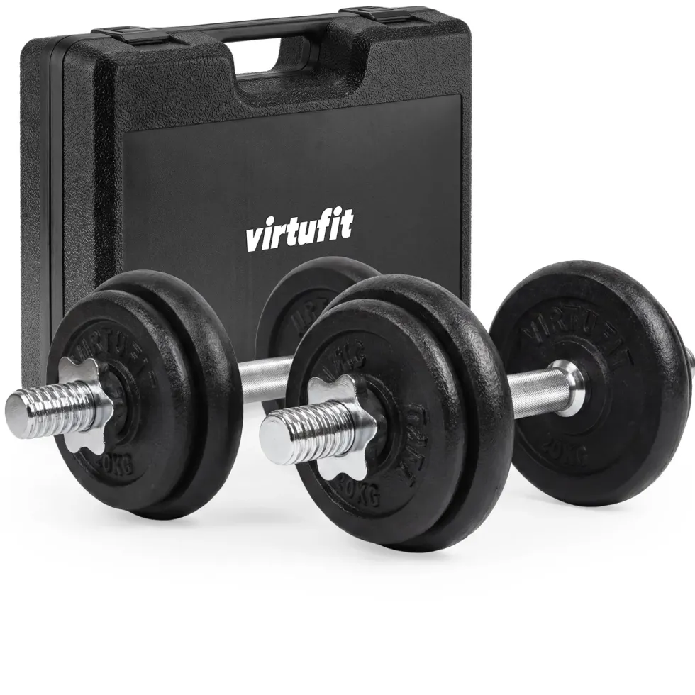 VirtuFit Verstelbare Dumbbellset Pro 20 kg - 2 x 10 kg - Inclusief koffer
