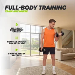 VirtuFit Verstelbare Dumbbellset Pro 20 kg - 2 x 10 kg - Inclusief koffer