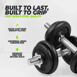 VirtuFit Verstelbare Dumbbellset Pro 20 kg - 2 x 10 kg - Inclusief koffer