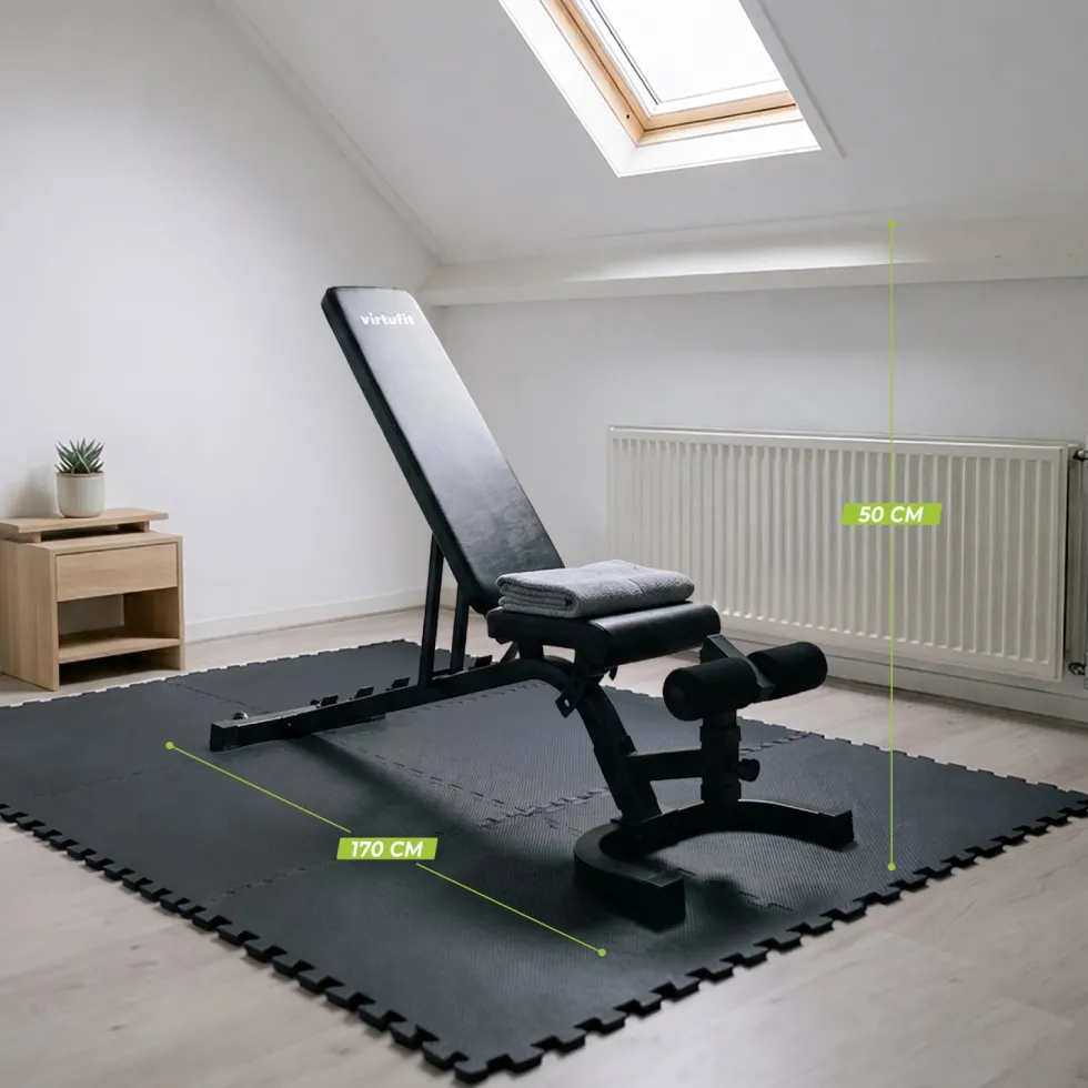VirtuFit Verstelbare Fitnessbank Pro - Zwart