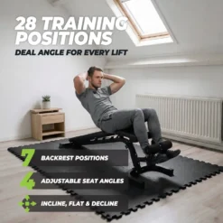 VirtuFit Verstelbare Fitnessbank Pro - Zwart
