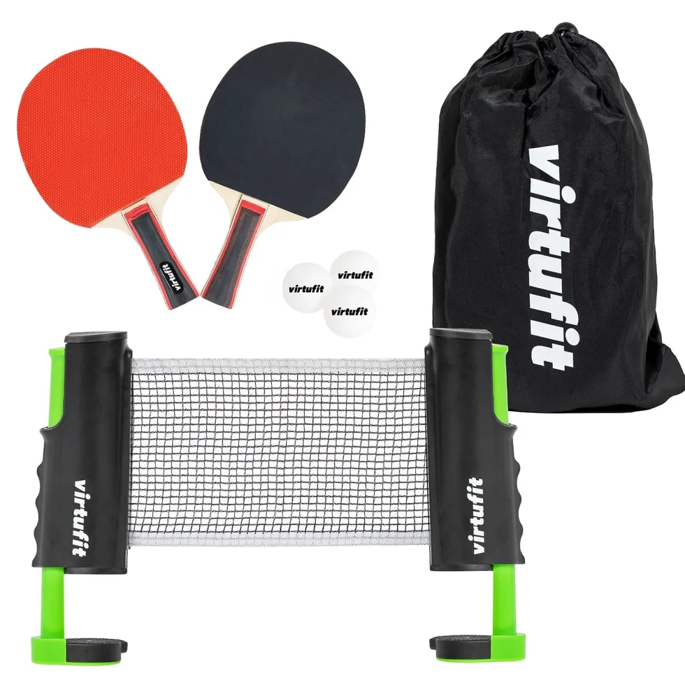 VirtuFit Verstelbare Tafeltennisset - Met batjes en 3 ballen