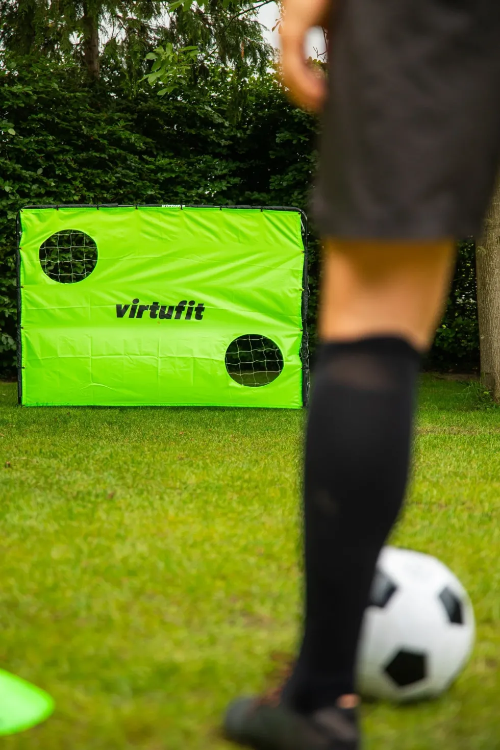 VirtuFit Voetbaldoel met Doelwand - Voetbal Goal - 120 x 80 cm