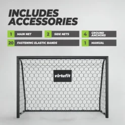 VirtuFit Voetbaldoel Premium - Heavy Duty Voetbal Goal - 120 x 80 x 60