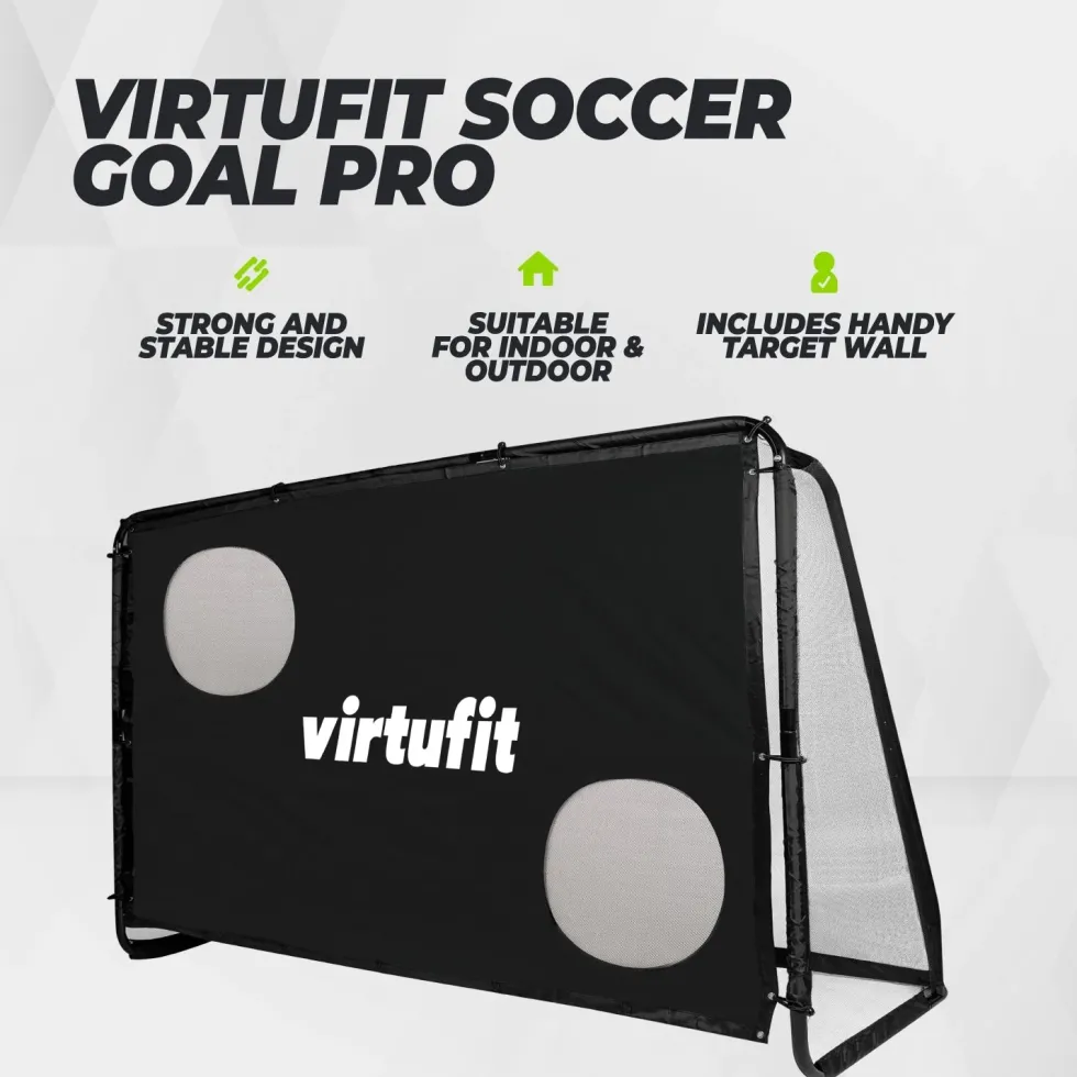 VirtuFit Voetbaldoel Pro met Doelwand - Voetbal Goal - 120 x 80 cm