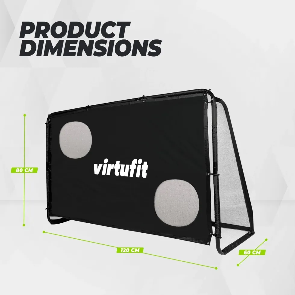 VirtuFit Voetbaldoel Pro met Doelwand - Voetbal Goal - 120 x 80 cm
