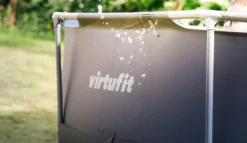 VirtuFit Zwembad Rond Ø366 x 100 cm - Antraciet - Compleet Pakket