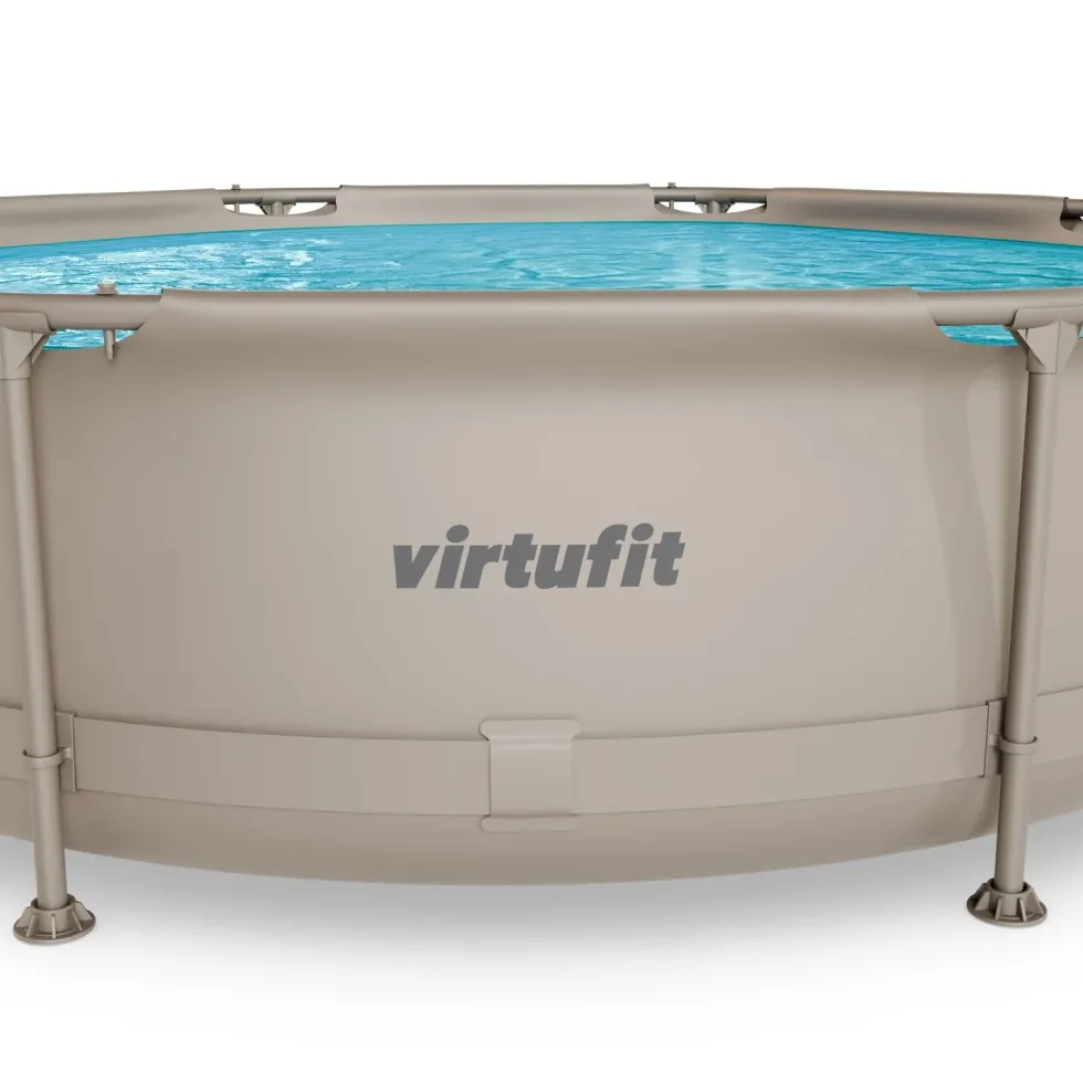 VirtuFit Zwembad Rond Ø366 x 100 cm - Beige - Compleet Pakket