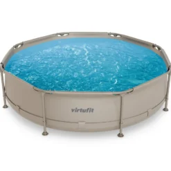 VirtuFit Zwembad Rond Ø366 x 100 cm - Beige - Compleet Pakket