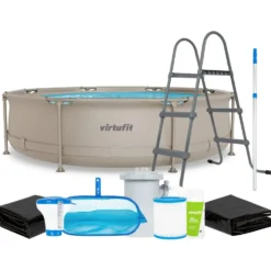 VirtuFit Zwembad Rond Ø305 x 76 cm - Beige - Compleet Pakket