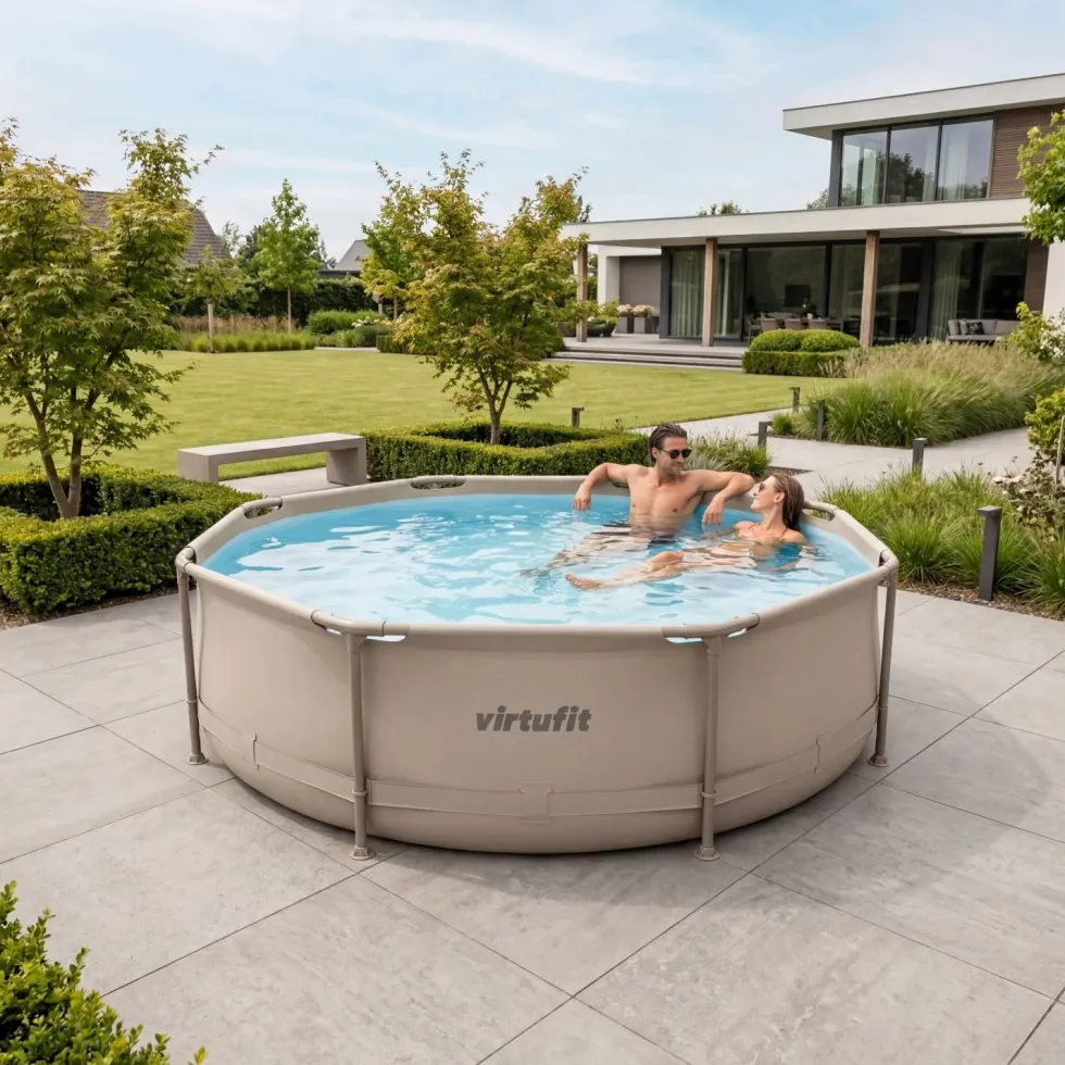 VirtuFit Zwembad Rond Ø305 x 76 cm - Beige - Compleet Pakket